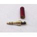 FICHA PLUG 3,5MM STEREO MINI METALICA ROJA