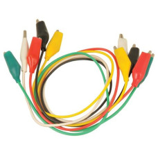 SET DE CABLES COCODRILOS 0,3CM X5 VARIOS COLORES