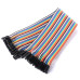 CABLES PROTOBOARD/PUENTE/DUPONT 40 UNIDADES 20CM HEMBRA-HEMBRA COLORES