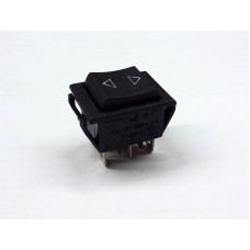 LLAVE TECLA DOBLE PULSADORA NEGRA 6 PATAS 10A 250V (ON)OFF(ON)