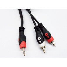 CABLE PLUG 3,5MM ST A 2 RCA MACHO 3 METROS CICLOS