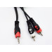 CABLE PLUG 3,5MM ST A 2 RCA MACHO 3 METROS CICLOS
