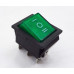 LLAVE TECLA DOBLE INVERSORA VERDE 6 PATAS CON LUZ 15A 250V ON-OFF-ON IRS-203