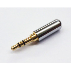 FICHA PLUG 3,5MM STEREO MINI METALICA PLATEADA