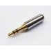 FICHA PLUG 3,5MM STEREO MINI METALICA PLATEADA