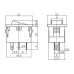 LLAVE TECLA MINIATURA NEGRA CON LUZ ROJA 4P 3A 250V TL30