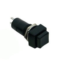 PULSADOR 1A 250V CUADRADO NEGRO N.A. (NORMAL ABIERTO)
