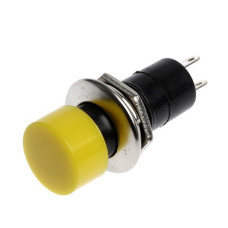 PULSADOR INTERRUPTOR 1A REDONDO ARANDELA AMARILLO PBS16A