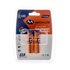 PILA RECARGABLE AA 2100MA X2 UNIDADES MEGALITE