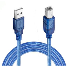 CABLE USB A MACHO / B MACHO 5 METROS 2.0  AZUL MALLADO PARA IMPRESORA