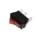 LLAVE TECLA SIMPLE INTERRUPTORA 12V 20A 3P ROJA C/LUZ