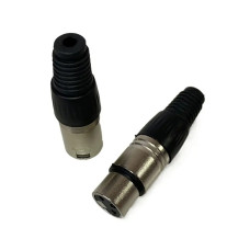 FICHA CANON HEMBRA A CABLE 3 PINES METALICA XLR SH7191