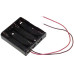 PORTAPILA PLASTICO X4 AAA TIPO CUNA C/CABLE