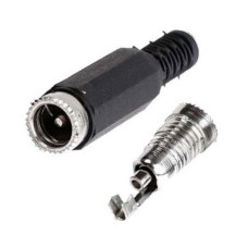 FICHA HEMBRA HUECO 5,5X2,5MM X 5,5MM A CABLE PLASTICO