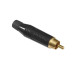 FICHA RCA MACHO PROLONGADOR AMPHENOL NEGRO ACPR-BLK