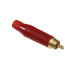 FICHA RCA MACHO PROLONGADOR AMPHENOL ROJO ACPR-RED