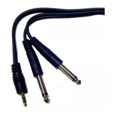 CABLE PLUG 3,5ST A 2 PLUG 6,5MM MONO 2 METROS