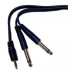 CABLE PLUG 3,5ST A 2 PLUG 6,5MM MONO 2 METROS