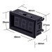 MODULO VOLTIMETRO 3 DIGITOS AZUL PARA PANEL 40D92G3