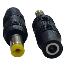 ADAPTADOR PLUG HUECO 5,5X1,7 MACHO / HEMBRA 3,5 PLASTICO