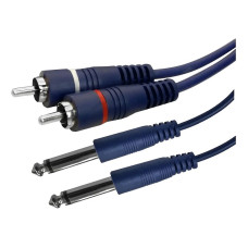 CABLE 2 PLUG 6,5MM A 2RCA MACHO 1 MTRS JAHRO