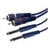 CABLE 2 PLUG 6,5MM A 2RCA MACHO 1 MTRS JAHRO