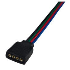 CABLE CONECTOR CINTA LED RGB HEMBRA17CM