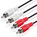 CABLE 2RCA MACHO A 2RCA MACHO  6Mtrs