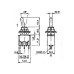 LLAVE PALANCA MINI MTS123 3A 3P (ON)OFF(ON)  PULSADORA CON PUNTO MEDIO