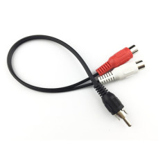 CABLE Y RCA Macho a 2RCA Hembra 15CM