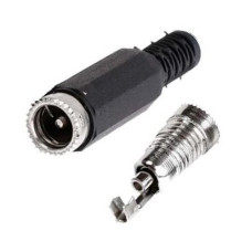 FICHA HEMBRA HUECO 5,5X2,1mm X 5,5mm A CABLE PLASTICO
