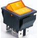 LLAVE TECLA DOBLE INVERSORA C/LUZ AMARILLA 6 PATAS 15A 250V