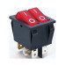 LLAVE TECLA DOBLE INVERSORA DOS TECLAS CON LUZ ROJA 220V 15A
