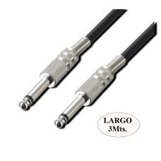 CABLE PLUG 6,5 MONO / PLUG 6,5 MONO 3 METROS P/INSTRUMENTO JA CABLE PLUG 6,5 MONO / PLUG 6,5 MONO 3 METROS P/INSTRUMENTO JA
