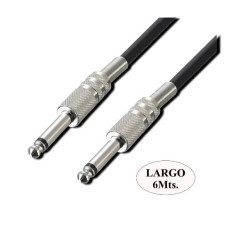 CABLE PLUG 6,5 MONO / PLUG 6,5 MONO 6 METROS P/INSTRUMENTO JA