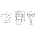 LLAVE TECLA REDONDA 220V ROJA C/LUZ IRS101-8C