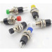 PULSADOR MINI 1A 250V N.A  ROJO METALICO