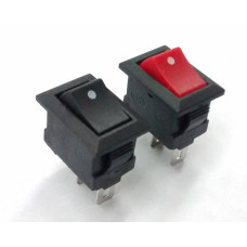 LLAVE TECLA SUBMINI 3 PATAS 15x10mm  INVERSORA NEGRA