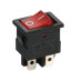 LLAVE TECLA MINI 5A 4P ROJA C/LUZ ON/OFF MIRS-201