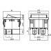 LLAVE TECLA DOBLE INVERSORA NEGRA 6 PATAS 6A 250V