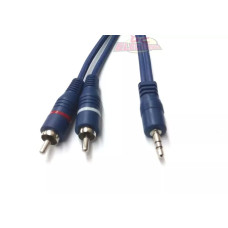 CABLE PLUG 3,5ST A 2 RCAM LUJO 0,9 METROS ARWEN
