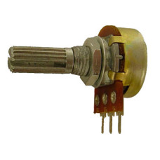 POTENCIOMETRO ROTATIVO 16MM S/LLAVE MONO 250KA LOGARITMICO C.I.