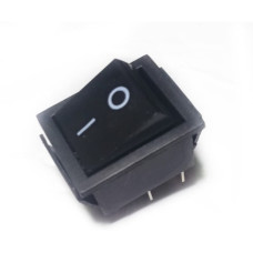 LLAVE TECLA DOBLE PULSADORA NEGRA 4 PATAS 15A 250V RS211/N